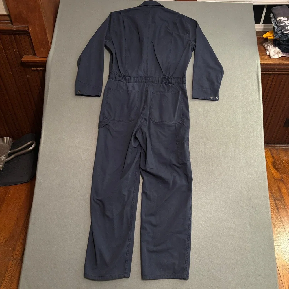 Big Mac Mens Vintage Navy Blue Long Sleeve Coveralls Workwear Jumpsuit 42 Reg